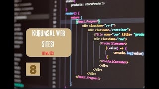 Kurumsal Web Sitesi  8 SON   HTMLCSS [upl. by Refinnej]