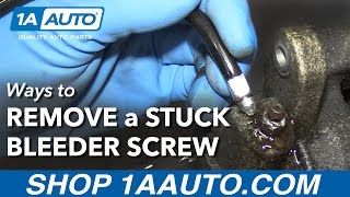 How to Remove a Stuck Brake Bleeder Screw [upl. by Pepillo]