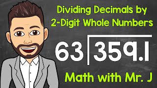 How to Divide Decimals by 2Digit Whole Numbers  Dividing Decimals  Math with Mr J [upl. by Anuala]