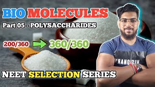 Biomolecules Part 05  Polysaccharides  Best Lecture On YouTube  Saikat Sir NEET [upl. by Anees]