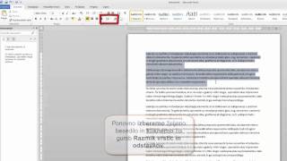 Microsoft Word 2010 Razmik med vrsticami [upl. by Akialam]