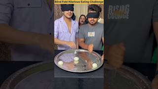 Blind Fold Hilarious Eating challenge funny challenges comedy funchallenge funnychallanges [upl. by Willi]