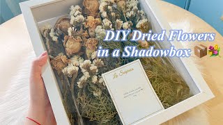 Dried Flowers Shadow Box  How to Make Dried Flowers Shadow Box  Dried Flowers craft [upl. by Elazaro]