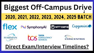 TCS Capgemini Harman Hiring  Biggest OffCampus Drive  2021 2022 2023 2024 2025 BATCH [upl. by Ireva]