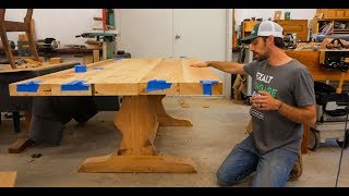 AR1 Building a trestle table from reclaimed white pine [upl. by Medeah]