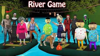 Gulli Bulli Playing River Crossing Game  Jungle Game  Gulli Bulli  Make Joke Of Horror [upl. by Inanak]