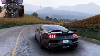 Ford Mustang Dark Horse  Forza Horizon 5  Steering wheel gameplay [upl. by Notxed]