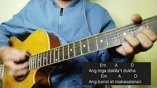 Sa Hapag ng Panginoon  Guitar Playthrough with lyrics and chords [upl. by Sral]