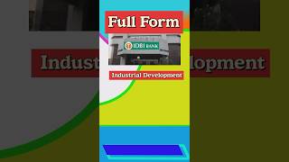 IDBI Bank Full Full Form idbi idbibank fullform educationGyan [upl. by Fried]