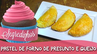 Como fazer Pastel de forno recheado com presunto e queijo  Segredinhos 57 [upl. by Renate754]