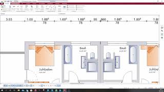 automatische Bemassungen im 3D Hausplaner [upl. by Eened]