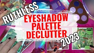 2023 EYESHADOW PALETTE COLLECTION AND DECLUTTER  Ulzzangmas Day 24 ulzzangmas [upl. by Learsi619]