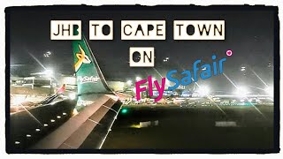 First time flying Safair Whats it like Johannesburg to Cape Town at Night [upl. by Aneetak]