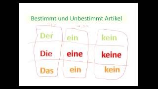 Bestimmt und Unbestimmt Artikel  Learn German  German Grammar  German for beginners  German A1 [upl. by Nomelihp760]