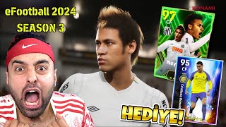 YENİ EFOOTBALL 2024 3SEZON ÇIKTI 😱 KONAMİ DEN HERKESE 100 SANTOS NEYMAR VE RONALDO HEDİYE [upl. by Enieledam656]