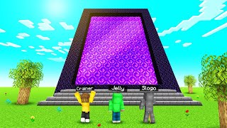 We Built A GIANT NETHER PORTAL On Squid Island Minecraft Survival [upl. by Slaohcin518]