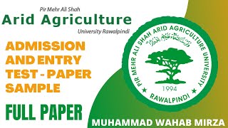 PMAS  Arid Agriculture University Rawalpindiuaaredupk Sample paper 2022 complete Solved [upl. by Springer]