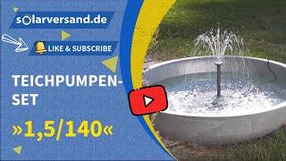 Solar Teichpumpenset 15140  das perfekte Wasserspiel für den Miniteich und kleine Schalen [upl. by Phylis]