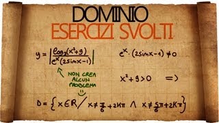 Dominio di una funzione  Esercizi Svolti [upl. by Lawley]