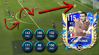 HE IS THE BEST STRIKER RIGHT NOW  Max Rated CANTONA Review  TOTY  Fifa Mobile 23 [upl. by Elatsyrc]