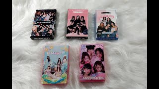 Le Sserafim Lomo Cards photoCards Unboxing [upl. by Nagam846]