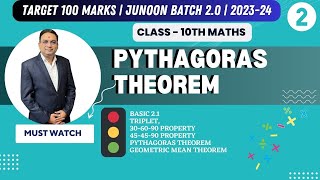 Pythagoras Theorem Part  2  Basic Practice Set 21  Class 10th Geometry [upl. by Nyltak]