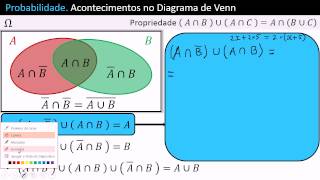 Diagrama de Venn completo Acontecimentos [upl. by Gambell]