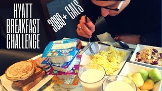 The Hyatt Hotel Breakfast Challenge  Man Vs Food [upl. by Svirad593]