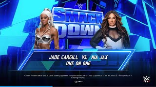 SMACKDOWN Jade Cargill vs Nia Jax WWE Queen of the Ring SecondRound Match SIM [upl. by Petulia]