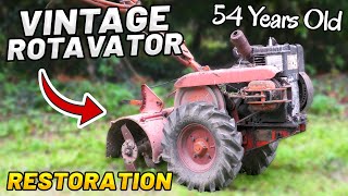 RARE 54 YEAR OLD VINTAGE TILLER  RESTORATION [upl. by Sanoy792]