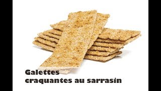 Recette extracteur de jus Jazz 12  galettes craquantes au sarrasin sans gluten [upl. by Llesirg]