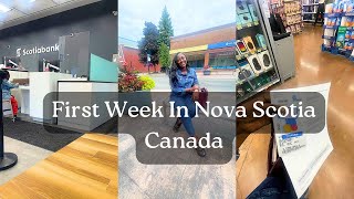 My First Week in Canada Nova Scotia 🇨🇦  SIN Bank account new sim shopping amp more [upl. by Tabbatha]