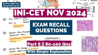 INICET RECALL NOV 2024 PART 6  Qns 80 to 100 With Simple Answers in 7 Minutes inicet [upl. by Adnuhsar196]