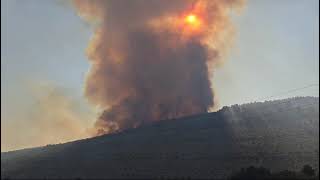 Spoleto brucia la montagna tra Bazzano e Spoleto TuttOggi [upl. by Aidualk]