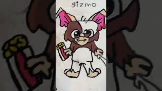 Drawing gizmo gremlins art halloween [upl. by Inafetse]