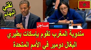 عاجل  مندوبة المغرب في الأمم المتحدة تقوم بإسكات تقني البهائم الجزائري دومير [upl. by Atinuahs]