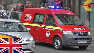 LONDON Fire Investigation Unit FIV3 responding with siren and lights  London Fire Brigade  LFB [upl. by Linell452]