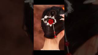 Girlsstylebeauty Beautiful viral bun hairstyle 🎀 shortsfeed fashion hairstyle LuxyHair [upl. by Idaline]