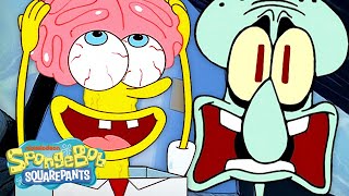 SCARIEST SpongeBob Scenes 😨  60 Minute Compilation  SpongeBob [upl. by Wylie]