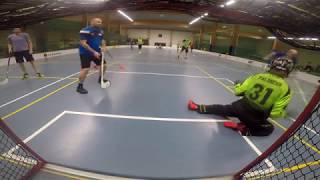 floorball goalie saves 6 [upl. by Elirpa77]