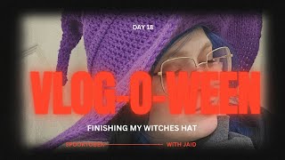 Vlog🎃ween day 18  finishing my witches hat  going on a walk [upl. by Landa]