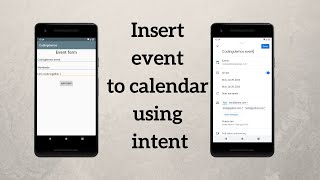 How to Insert an Event to Calendar Using Android Intent [upl. by Yaffit]