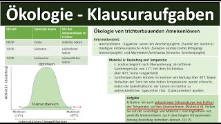 Ökologie  Klausuraufgaben Teil 1  Biologie Ökologie Oberstufe [upl. by Ofella]