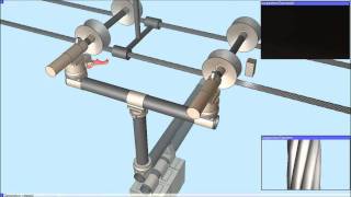 Robotics Simulator VREP Simulating Expliner the Power Line Inspection Robot [upl. by Atterehs]