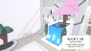 Expandable Hillside Mansion PART 2 Speed Build  Adopt Me [upl. by Miranda161]