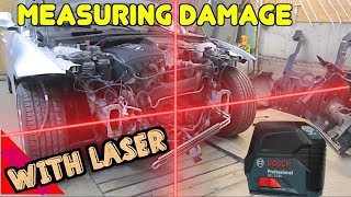 ✅ How To Use a Laser to Measure Auto Body Car Frame Damage Collision Repair Equipment Universal DIY [upl. by Clougher]