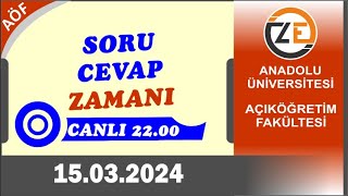 AÖF 15 03 2024 Canlı  Sınav Giriş Yerleri Açıklandı  Vize [upl. by Adniram827]