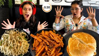 GUESS THE MOVIE NAME WHISPER CHALLENGE🤣🔥Noodles🔥Chilli potato🌶️Burger🤤Spring roll🔥 [upl. by Norre]