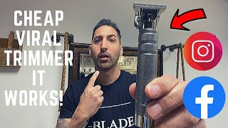 Shaping Beard With Cheap Viral Trimmer  T outliner And Straight Razor [upl. by Nnylak]