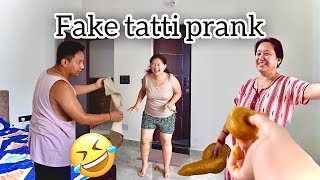 Fake 💩Pooptatti💩 Prank On Husband amp Family 🤣 [upl. by Ahserak]